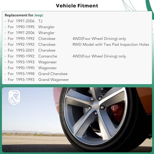 YHTAUTO Set of 2 Front Brake Caliper Assembly Compatible with Jeep Cherokee TJ Wrangler Wagoneer Comanche - Image 2