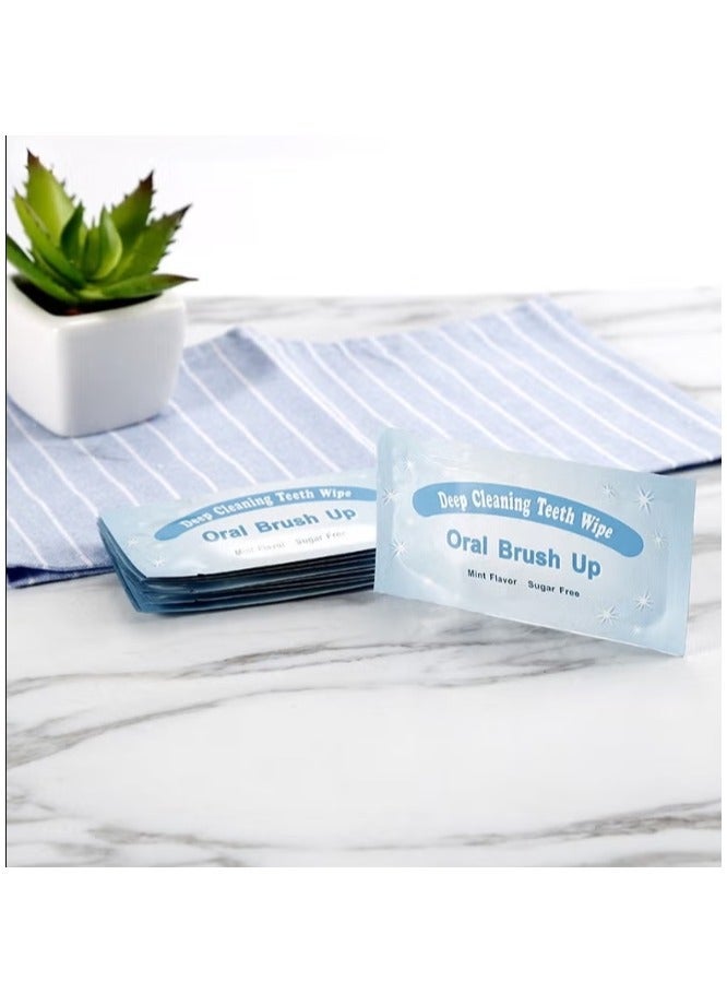 Bluejw Ultra Hydrating Premium Teenage Wipes Oral Cleaning Brush Disposable Tooth Brush Finger Teeth Wipes 50 Pieces 100% Biodegradable Hypoallergenic 0% Plastic Sensitive Protect Water Wipe - Image 4