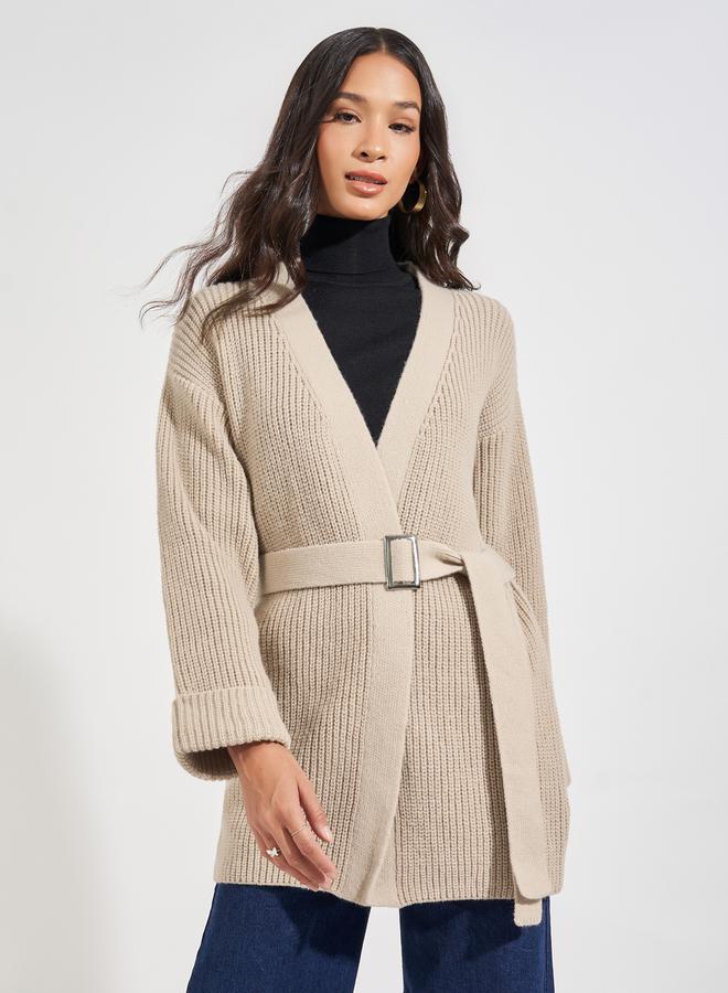 Styli Regular Fit Longline Knit Cardigan  - Image 1