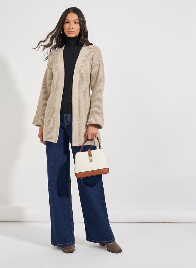 Styli Regular Fit Longline Knit Cardigan  - Image 2