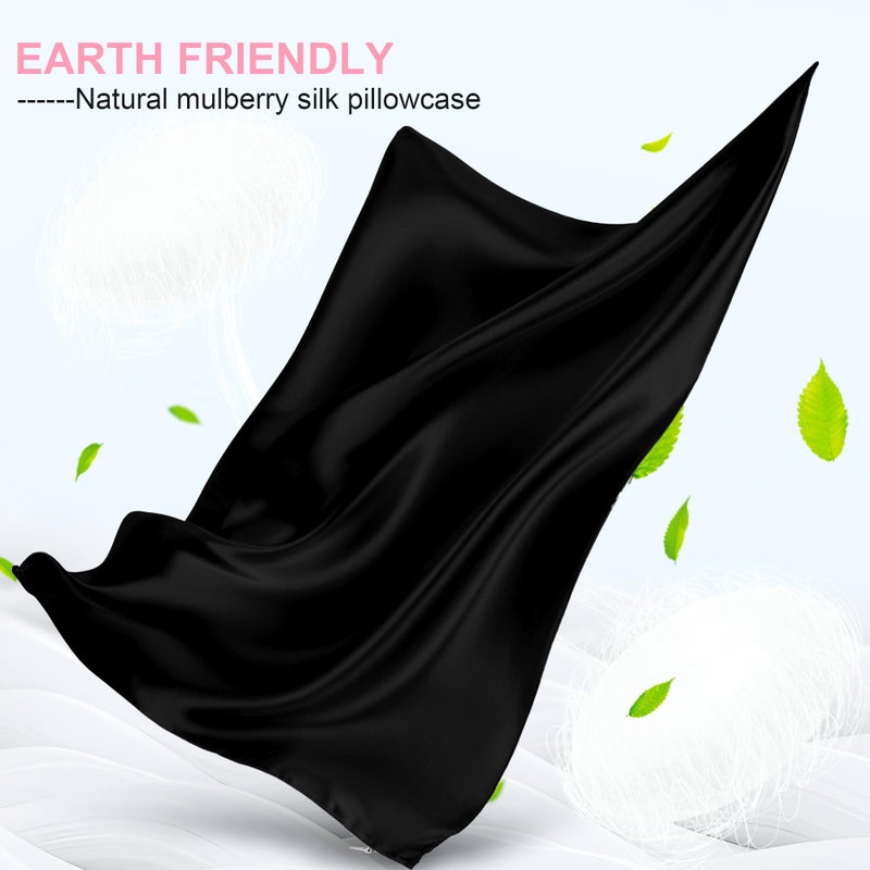 LYSHIN Mulberry Silk Pillow Cases 2 Pack Queen Size 20x30 Inches with Hidden Zipper  Ultra Smooth and Soft Breathable Cooling Silk Satin Pillowcase Set of 2  Better for Hair and Skin  Gifts for Women Men - Image 2