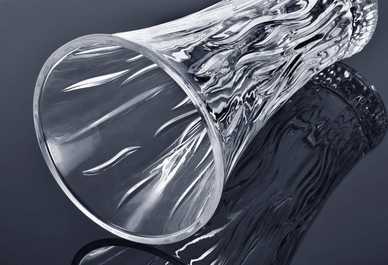 JASVIC Vase 12" Flower Vases, Crystal Clear Glass Vases for Flowers, Tall Crystal Vase, Modern Large Glass Home Office Decor for Living Room Dining Table Centerpieces, Birthday and Wedding - Image 3