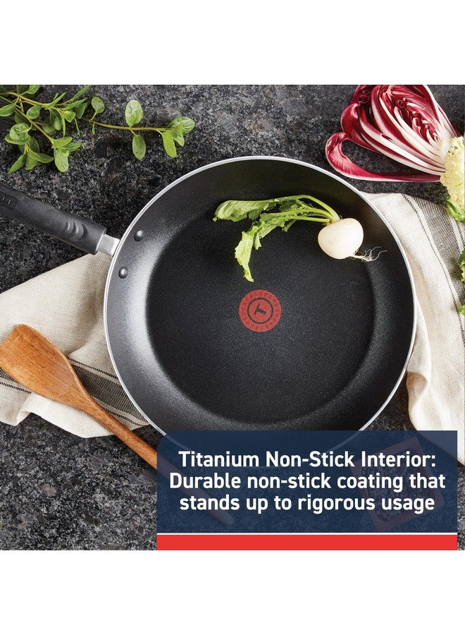 T-fal Experience Non Stick Fry Pan w/Lid 10 Inch, Induction, Oven Broiler Safe 400F, Compatible with All Cooktops, Cookware, Deep Frying Pan, Cooking Skillet, Pots and Pans, Dishwasher Safe, Black - Image 2