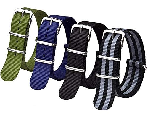 Ritche 22mm Nylon Straps Nylon Watch Bands Compatible with Seiko Watch for Men Women (4 Packs) - Image 2