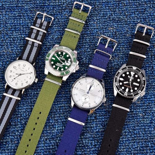 Ritche 22mm Nylon Straps Nylon Watch Bands Compatible with Seiko Watch for Men Women (4 Packs) - Image 3