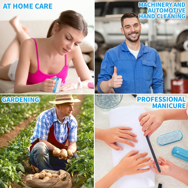 Konex Perfect-Grip Large Hand and Nail Brush 4" X 2-1/4" X 1-1/2" (Blue) - Image 5