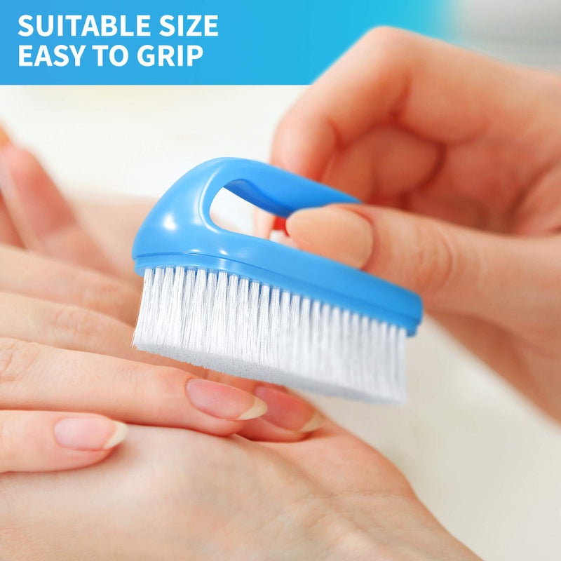 Konex Perfect-Grip Large Hand and Nail Brush 4" X 2-1/4" X 1-1/2" (Blue) - Image 4