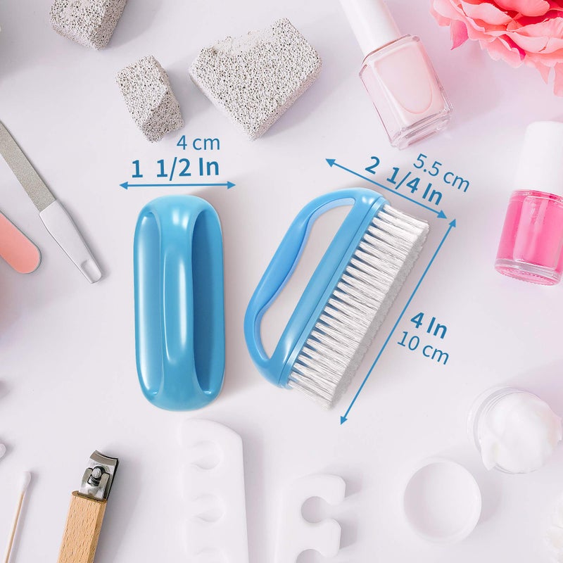 Konex Perfect-Grip Large Hand and Nail Brush 4" X 2-1/4" X 1-1/2" (Blue) - Image 3