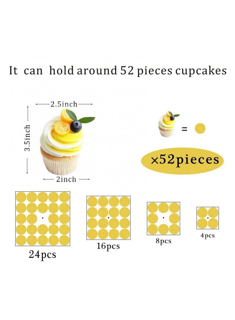 حامل عرض كعك الأكواب الأكريليكي مع سلسلة أضواء LED لتزيين الحفلات 4 طبقات - Image 4