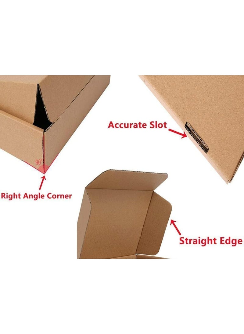 Corrugated Cardboard Carton Shipping Boxes, 20×20×7cm Mail Small Parcel Postal Boxes, Brown Packaging Mailing Boxes for Business, Posting, Storing or Gift (10) - Image 4