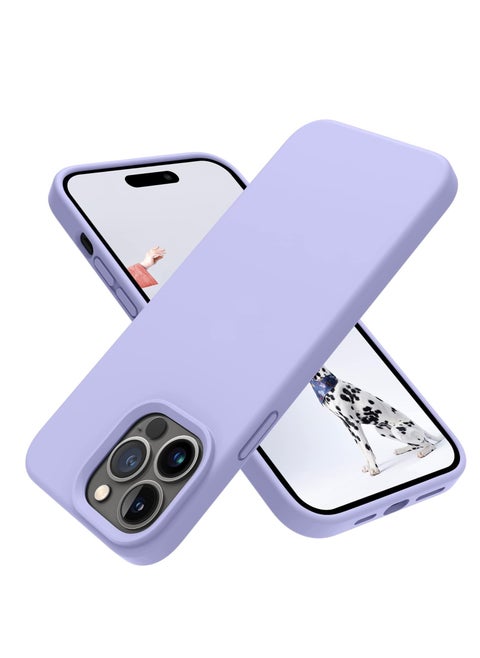 Compatible with iPhone 14 Pro Max Case 6.7, Slim Liquid Silicone 3 Layers Full Covered Soft Gel Rubber Phone Case Protective Cover with Microfiber Lining 6.7