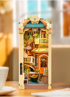 Robotime Rolife Book Nook TGB08 Romantic Venice Bookshelf Decoration with LED Lights, DIY Miniature House Kits, 3D Puzzle for Adults to Build, Decorative DIY Crafts/Birthday Gifts/Home Decor, Ideal Gift for Girls & Boys, Teens & Adults  - Image 2