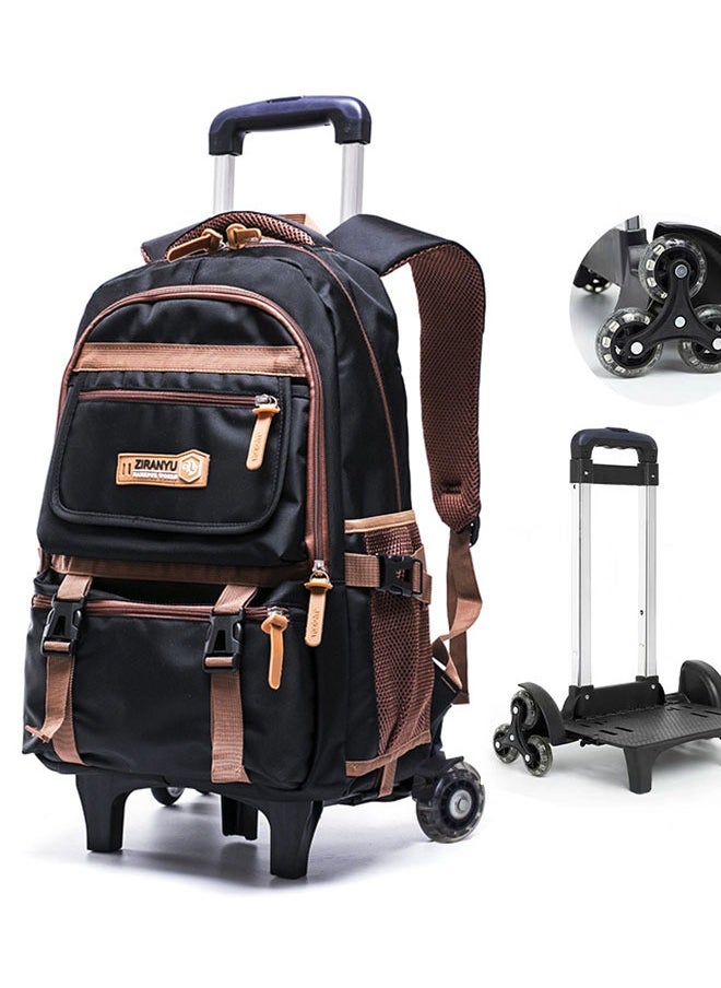 GoldenLike - Boys Rolling Backpacks,Large Capacity School Bag with wheels,Durable Students Wheeled Backpack,Kids Travel Trolley BookBag,School Luggage Bag for Boys Girls - Image 1