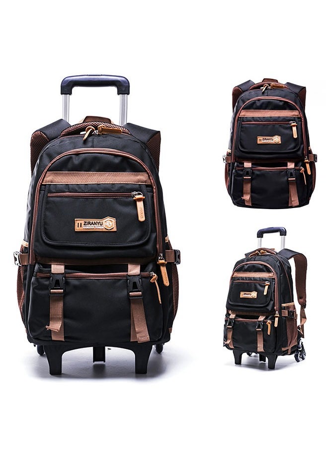 GoldenLike - Boys Rolling Backpacks,Large Capacity School Bag with wheels,Durable Students Wheeled Backpack,Kids Travel Trolley BookBag,School Luggage Bag for Boys Girls - Image 1