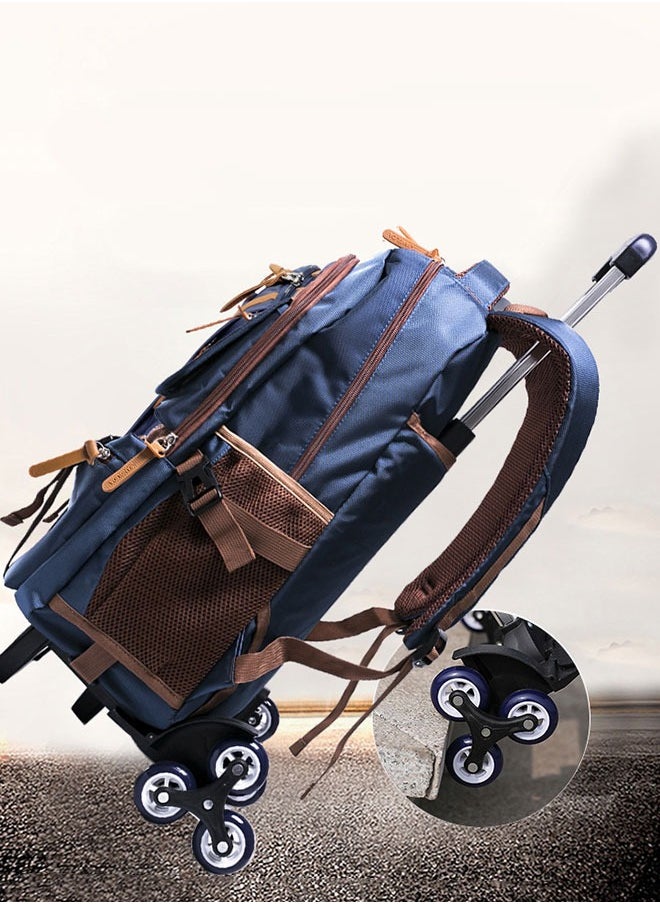 GoldenLike - Boys Rolling Backpacks,Large Capacity School Bag with wheels,Durable Students Wheeled Backpack,Kids Travel Trolley BookBag,School Luggage Bag for Boys Girls - Image 1