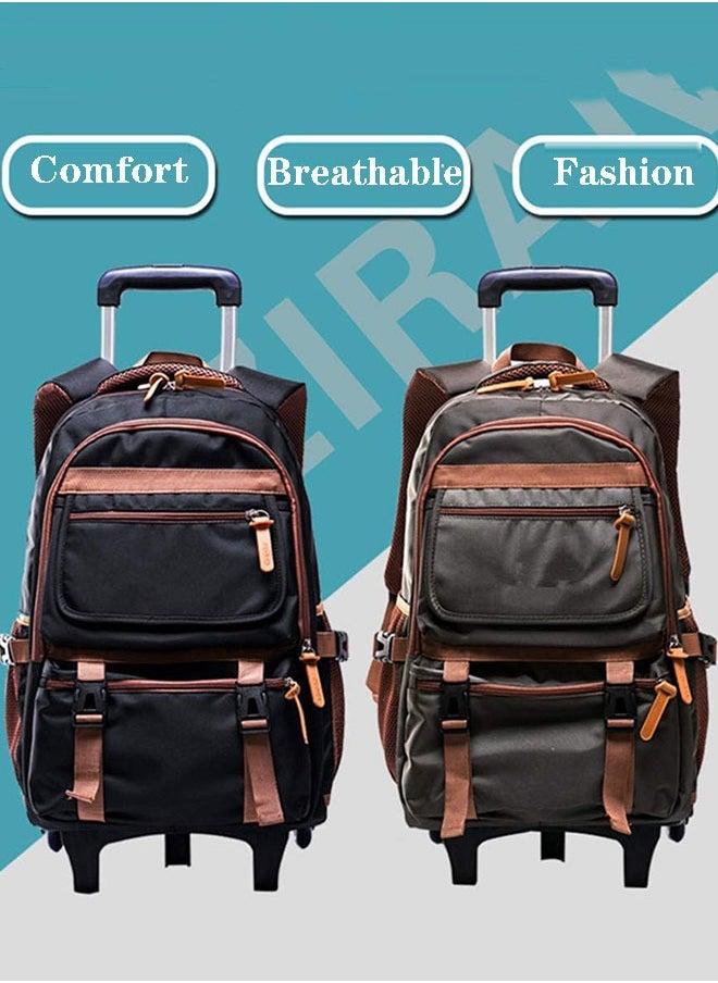 GoldenLike - Boys Rolling Backpacks,Large Capacity School Bag with wheels,Durable Students Wheeled Backpack,Kids Travel Trolley BookBag,School Luggage Bag for Boys Girls - Image 1