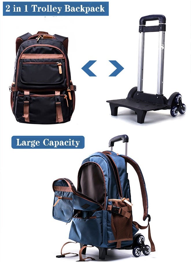 GoldenLike - Boys Rolling Backpacks,Large Capacity School Bag with wheels,Durable Students Wheeled Backpack,Kids Travel Trolley BookBag,School Luggage Bag for Boys Girls - Image 1