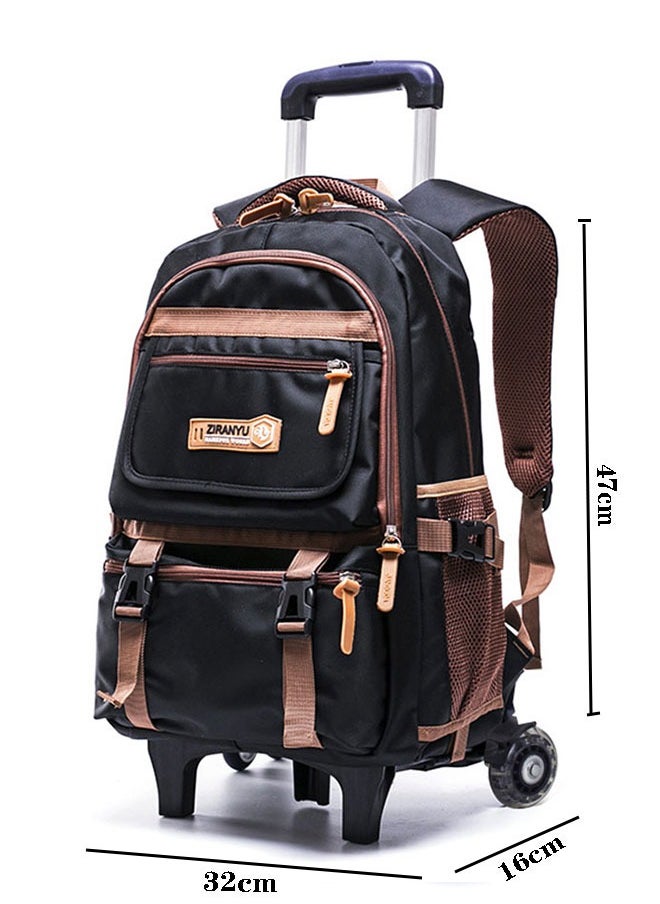 GoldenLike - Boys Rolling Backpacks,Large Capacity School Bag with wheels,Durable Students Wheeled Backpack,Kids Travel Trolley BookBag,School Luggage Bag for Boys Girls - Image 1