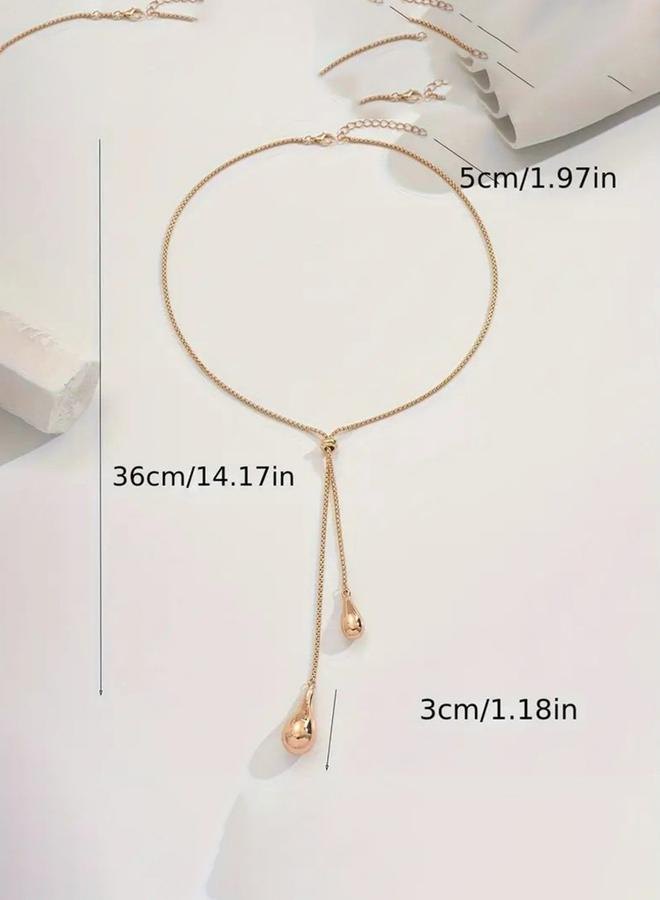 Take Two Waterdrop Decor Y Necklace - Image 5