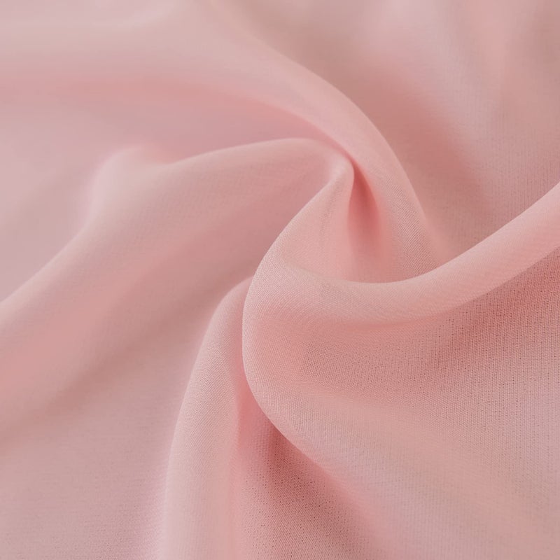 flohar 6Pack 9ft Chiffon Table Runner 14x108 Inch Sheer Romantic Table Runner for Wedding Birthday Party Bridal Shower Outdoor Decoration-Light Pink - Image 5