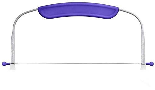 RIVUGJA Adjustable Bread Cake Slicer Cutter and Leveler with Stainless Steel Wires and Purple Handle for Professional Baking Tools MultiColor - Image 2