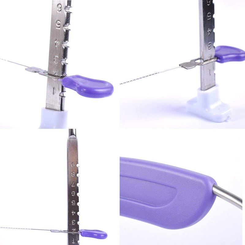 RIVUGJA Adjustable Bread Cake Slicer Cutter and Leveler with Stainless Steel Wires and Purple Handle for Professional Baking Tools MultiColor - Image 5
