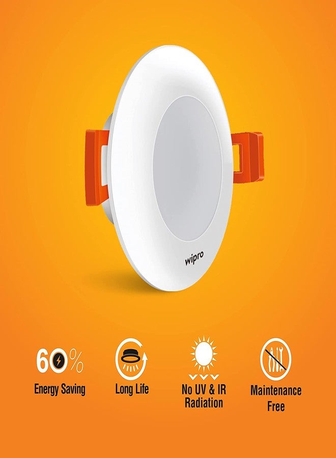Wipro Garnet 3W Led Mini Downlight for Home & Cabinet| Cool Day White (6500K) | Compact Design with 120° Beam Angle | Recessed Down Light for False Ceiling | Cutout - 2.3 Inch | Pack of 12 - Image 5