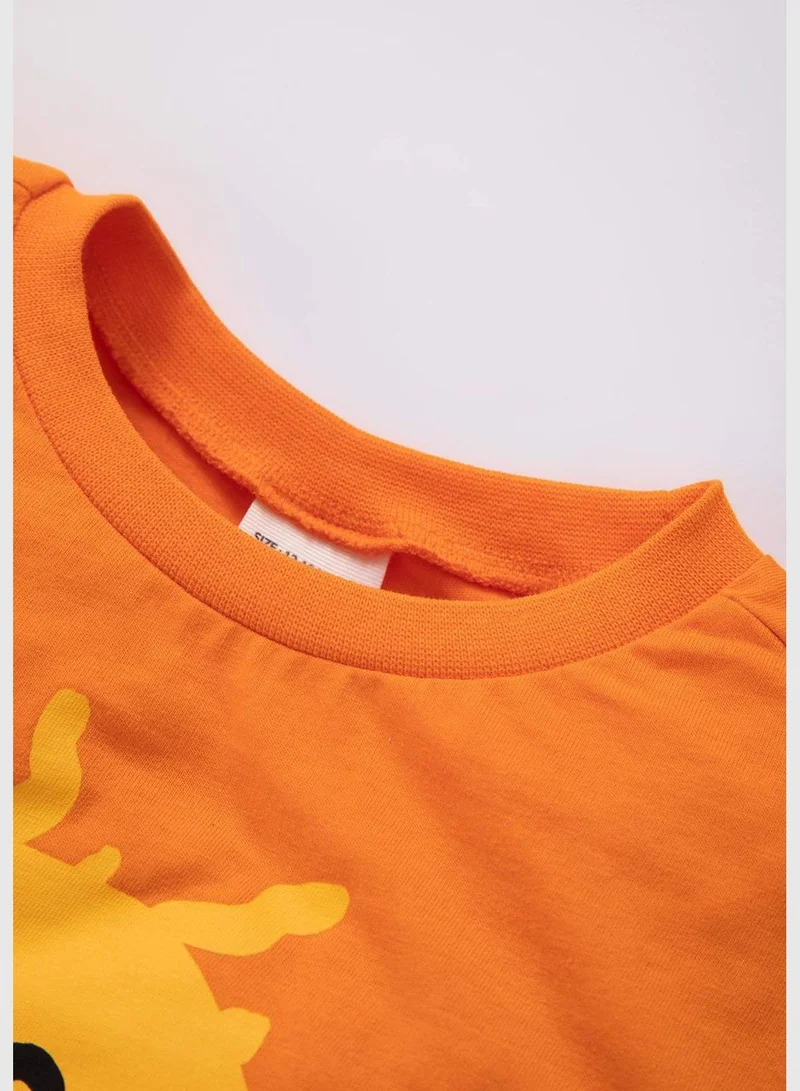 ديفاكتو BabyBoy Short Sleeve Knitted Short Sleeve T-Shirt