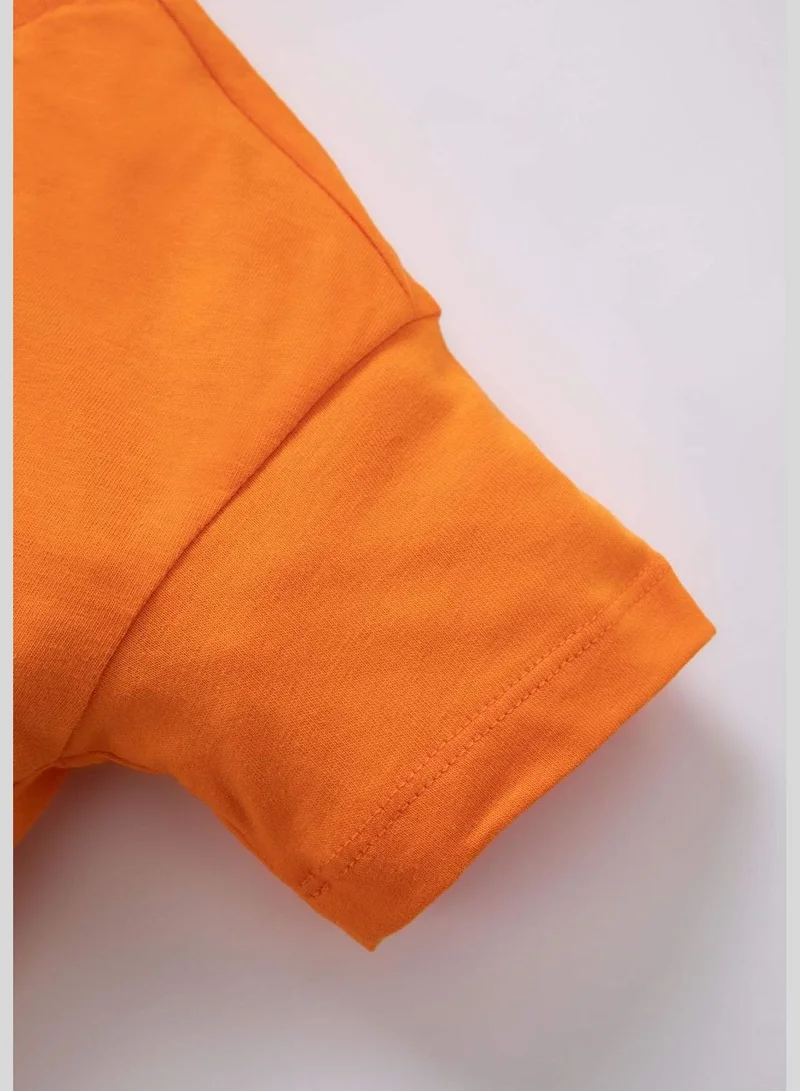 ديفاكتو BabyBoy Short Sleeve Knitted Short Sleeve T-Shirt