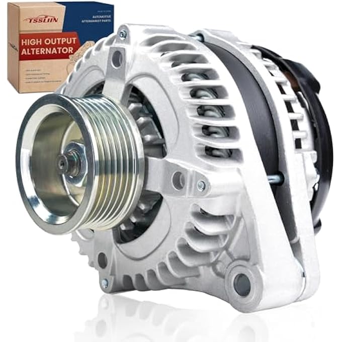 TSSLIIN High Output Alternator for/Honda Odyssey 2005-2007 Pilot for/Ridgeline 2007 2008 for/Acura MDX RL TL 3.2L 3.5L 3.7L, 130Amp 12V CW 6-Groove Pulley 31100-RDJ-A01 - Image 1