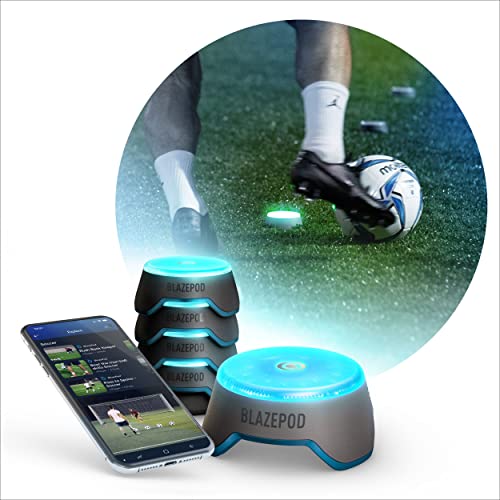 BlazePod Soccer Reaction Training Kit – 4 Smart Light Pods for Speed, Ball Control & Game IQ – Football Reflex Training for Players & Coaches – App Access Included - Image 1