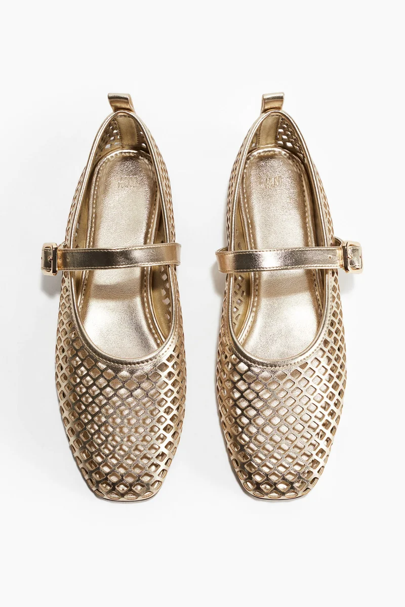 H&M Perforated Mary Jane Ballet Pumps