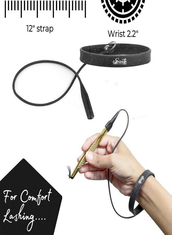 SIVOTE Lash Tweezers Holder Protector, Silicone Wristband, Tweezer Delighter, Lash Extension Supplies, Black - Image 3