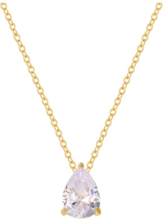 Water Droplet Zircon Vacuum Electroplated Necklace - Image 1