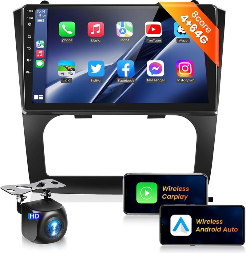 8Core 4G 64GHiResCar Stereo Radio for Nissan Altima 20082012 Auto AC with 9inch 1280x720P QLED Touch ScreenWireless CarPlayAndroid AutoDSP 46E50 BluetoothGPSWiFiFMRDSAHD Backup Camera