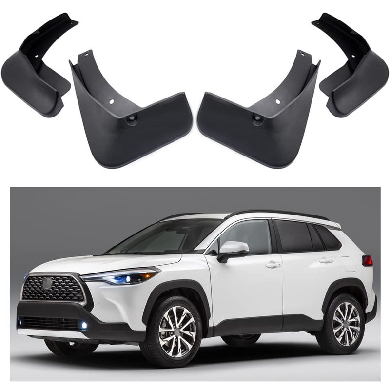 MOERTIFEI 4Pcs Car Mudguard Fender Mud Flaps Splash Guard Compatible with 2022 2023 2024 Toyota Corolla Cross