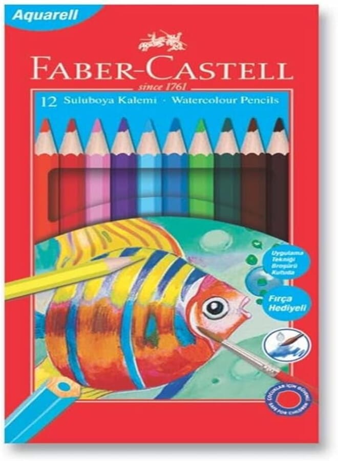 FABER-CASTELL Faber-Castell 110622 Turkish Aquarelle Crayon Set 12-Pieces