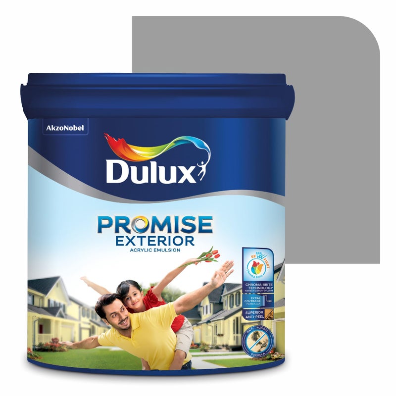 Dulux Promise Exterior Emulsion Paint (1L, Granite Grey)Ideal for exterior wall paint, smooth finish, anti-peel & anti-crack, perfect for dry to moderate climates, 3-year warranty - Image 4