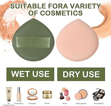 JIYIN 5 PCS Foundation Sponge Korean Makeup Sponge Puff Soft Sponge Puff Fluffy Teardrop Makeup Blender Foundation Applicator for Foundation Concealer Liquid Cream - Image 5