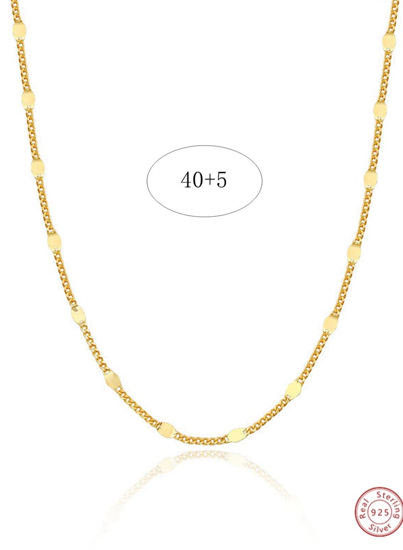 An all-over 925 silver sequin necklace gift box, fashionable and delicate party gift, temperament and versatile girl  - Image 4