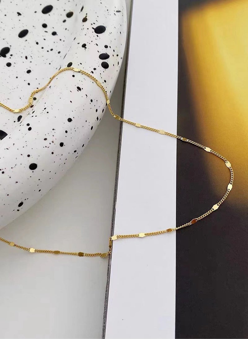 An all-over 925 silver sequin necklace gift box, fashionable and delicate party gift, temperament and versatile girl  - Image 2