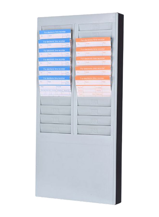 Wall Mount Time Card Rack Grey - Image 2