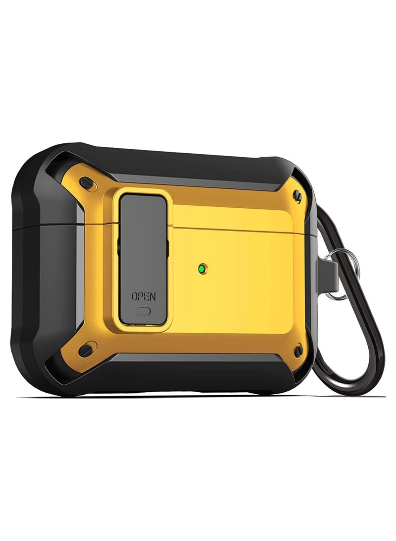 Airpods pro case cover with keychain shockproof resilient shock Absorption Secure Lock designed compatible airpod pro case wireless charging for men women - Image 1