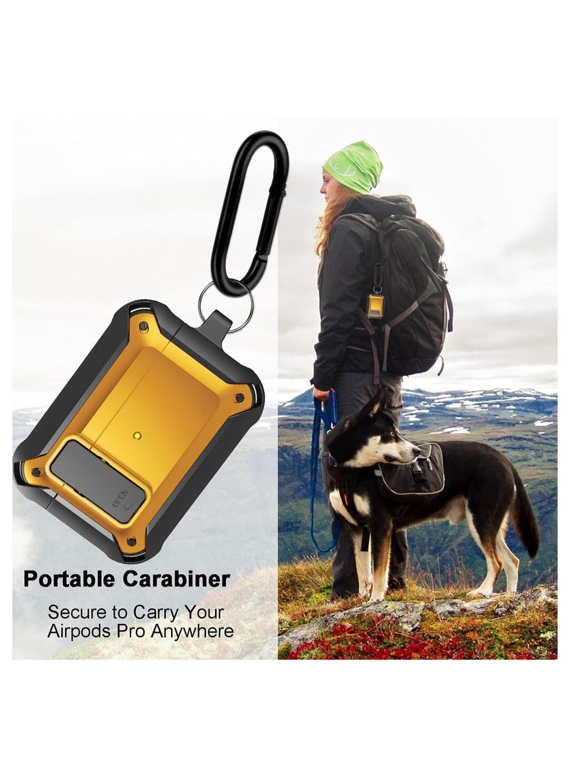 Airpods pro case cover with keychain shockproof resilient shock Absorption Secure Lock designed compatible airpod pro case wireless charging for men women - Image 5