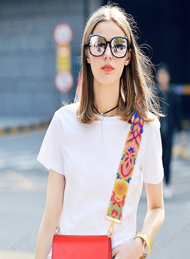 SHEING Crochet Flower 1.97" Wide Purse Strap Replacement Crossbody Handbag Shoulder Strap Adjustable-Crochet 17 - Image 4