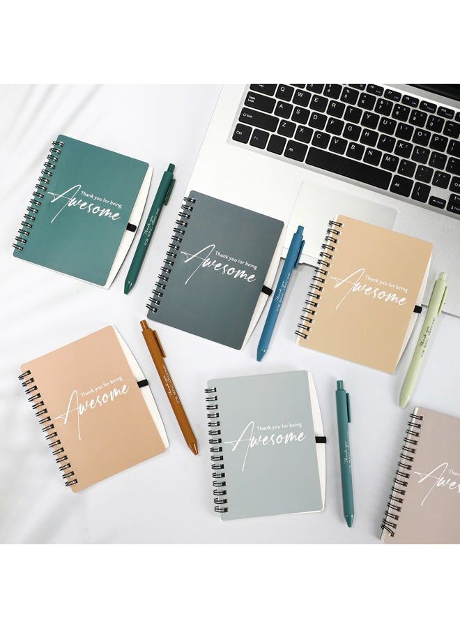 Honoson Spiral Notebook Sets Bulk Thank You Gift for Employee Appreciation Inspirational Journal Thank You for Being Awesome Notepads with Bamboo Pen for Teacher Nurse(Soothing Morandi Color,10 Sets) - Image 5