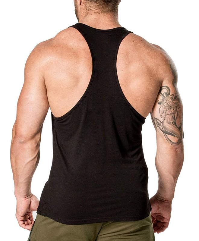THE BLAZZE Vest for Men Quick Dry Fit Regular Fit Vests for Men Gym Vests for Men for Casual Wear Workout Vests for Man Active Gym Wear for Men Running T-Shirts for Men Vest for Man L2598 0001 ( XL , BLK_PLN ) - Image 2