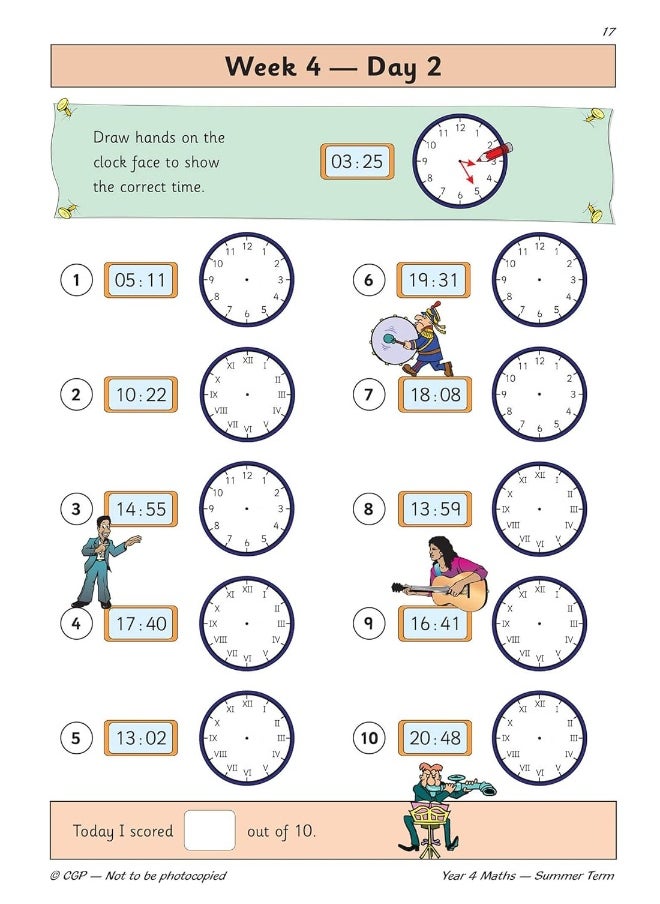 null - KS2 Maths Year 4 Daily Practice Book: Summer Term - Image 1