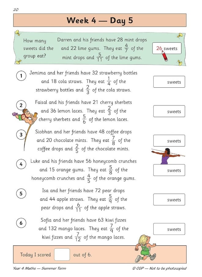 null - KS2 Maths Year 4 Daily Practice Book: Summer Term - Image 1