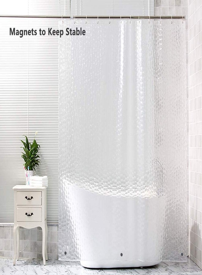 Ryhpez Shower Curtain Liner - Clear Shower Curtain Set with Hooks | 72"x72" - Image 4